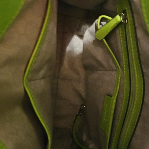 Michael Kors Large Hamilton Tote Pear Green W/ Silvertone Hardware Large - Picture 9 of 9